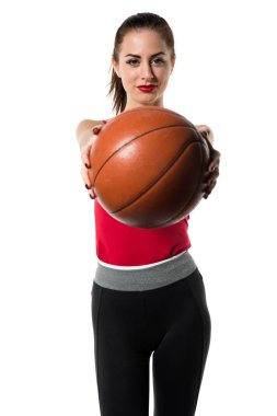 Çok kadın basketbol oynarken spor