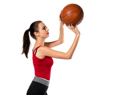 Çok kadın basketbol oynarken spor