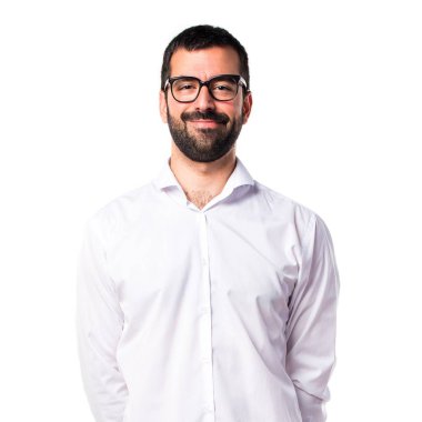 Gözlüklü yakışıklı adam