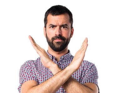 Hiçbir hareketi yapan yakışıklı erkek