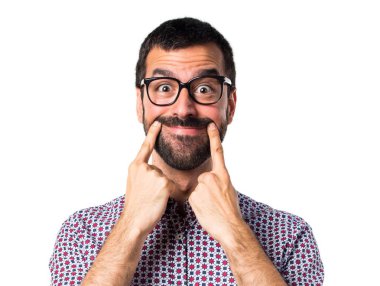 Happy man with glasses