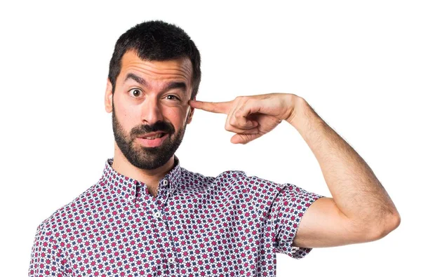 Yakışıklı adam deli jest yapma