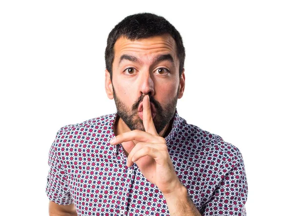 yakışıklı adam yapma sessizlik jest