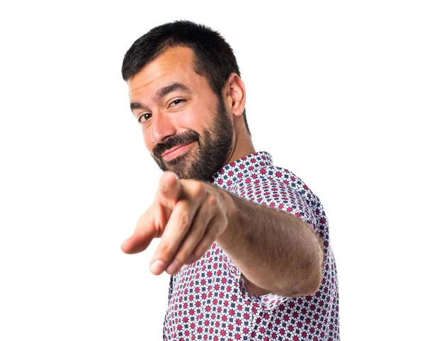 Yakışıklı adam önüne işaret