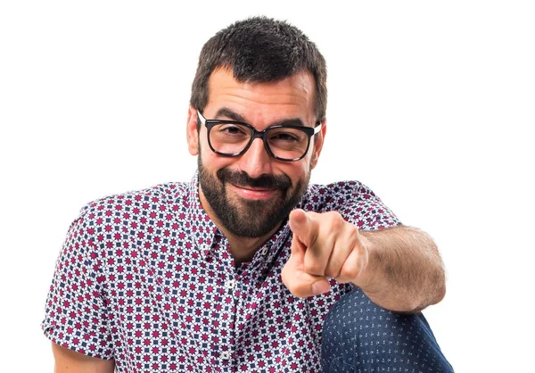 Muž s brýlemi koužek — Stock fotografie