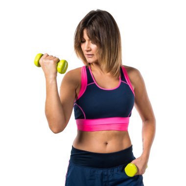 Spor kadın halter yapma