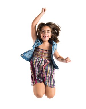 Şirin esmer kız atlama