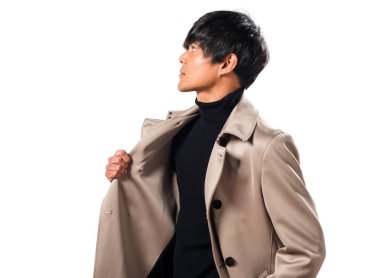 Çin yakışıklı modeli adam Studio