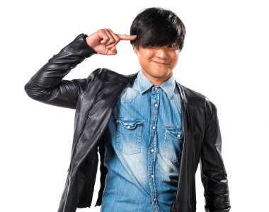 Asya yakışıklı adam deli jest yapma