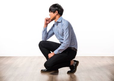 Asya yakışıklı modeli adam Studio