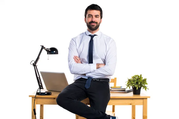 Handsome businessman in his office — Stock Photo, Image