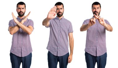 yakışıklı bir adam yapma dur işareti