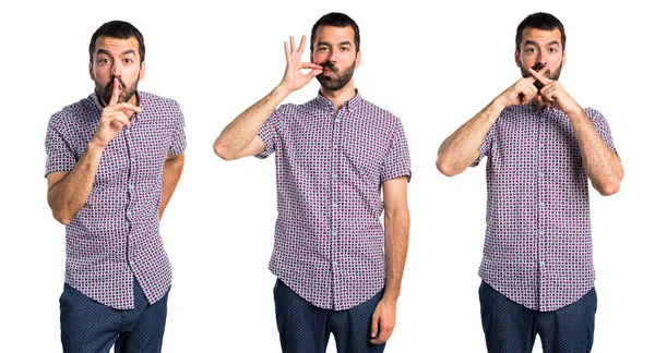 yakışıklı adam yapma sessizlik jest