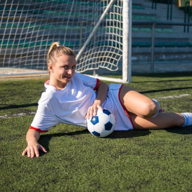 Güzel kadın futbolcu