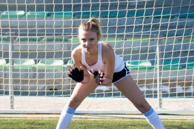 Güzel kadın futbolcu