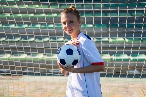 かなりサッカー女子選手 — ストック写真