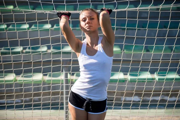 Güzel kadın futbolcu