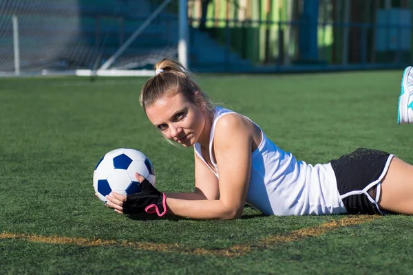 かなりサッカー女子選手 — ストック写真