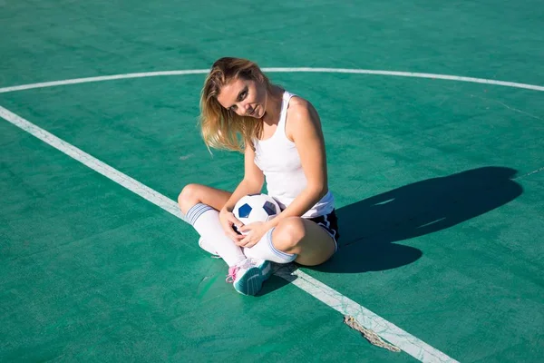 かなりサッカー女子選手 — ストック写真