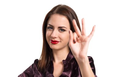 Pretty genç kız üç sayım