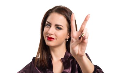 Pretty genç kız iki sayım