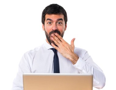 İşadamı ofisinde sürpriz jest yapıyor