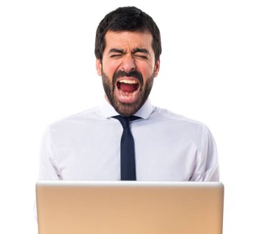 Onun office bağırarak işadamı