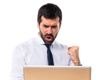 Ofisinde şanslı işadamı