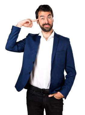 Yakışıklı adam deli jest yapma