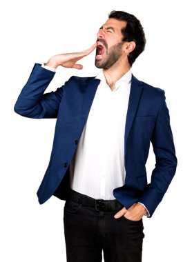 Sakallı yakışıklı esmer adam