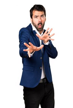 yakışıklı bir adam yapma dur işareti