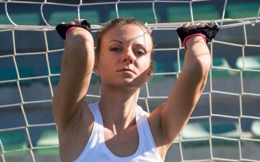 Güzel kadın futbolcu