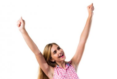 Şanslı güzel sarışın kız