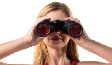 Dürbün ile sarışın kız