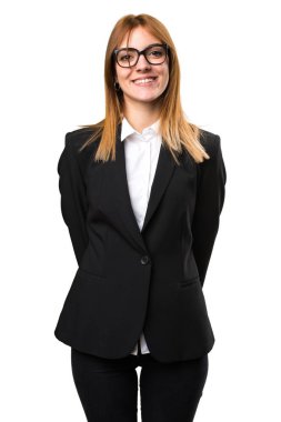 Genç güzellik kadın izole arka plan üzerinde