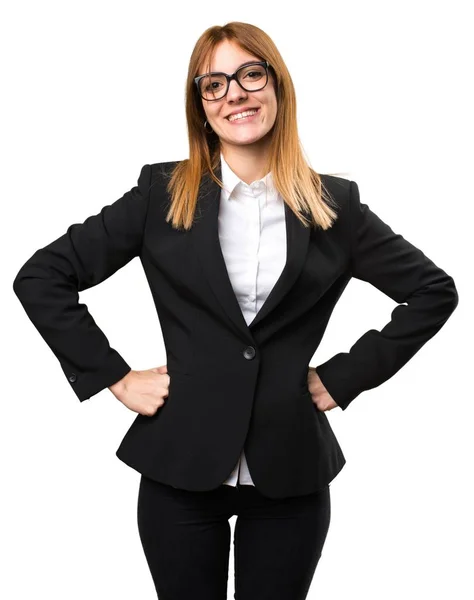 Happy young business woman — Stock Photo, Image