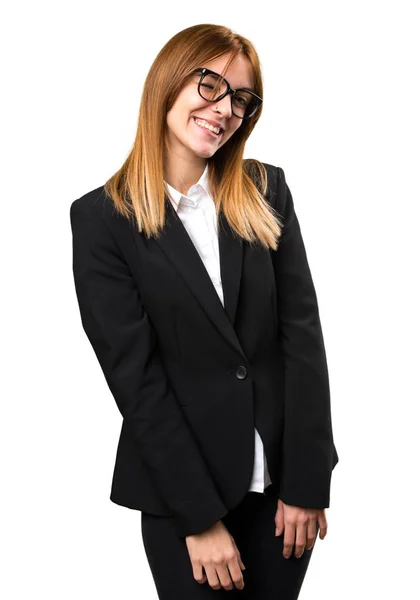 Young business woman winking — Stock Photo, Image