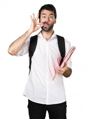 Öğrenci adam yapma sessizlik jest