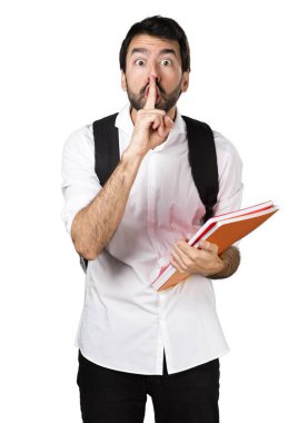 Öğrenci adam yapma sessizlik jest