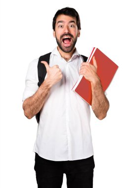 Başparmak ile öğrenci adam