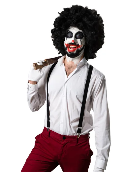 Killer-Clown mit Messer — Stockfoto