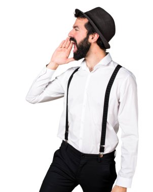 Sakal bağıran adamla hipster