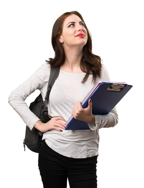 Student kvinna som tittar — Stockfoto