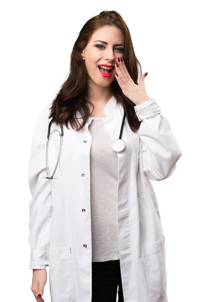 Doktor nő így meglepetés gesztus — Stock Fotó