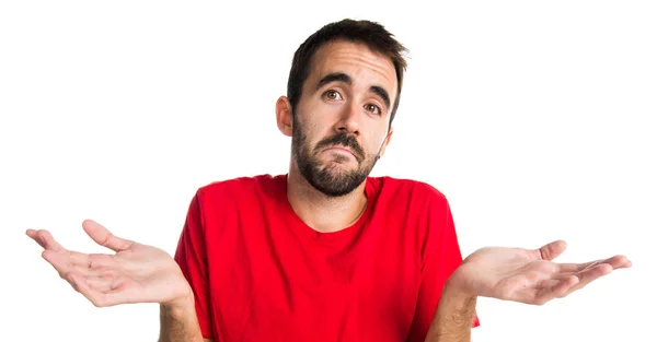 Brunette man making unimportant gesture — Stock Photo, Image