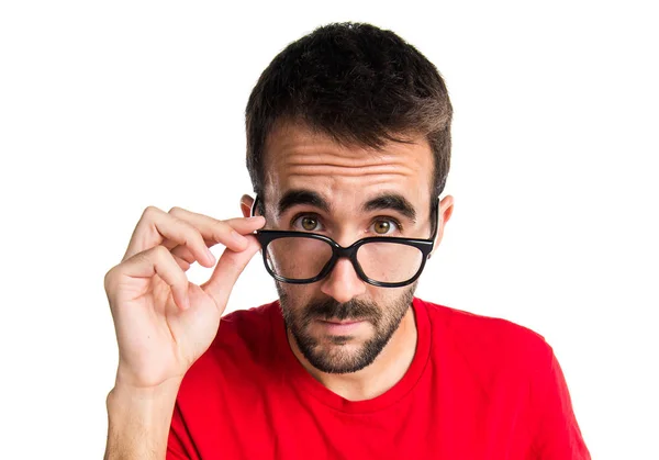 Barna férfi szemüveg — Stock Fotó