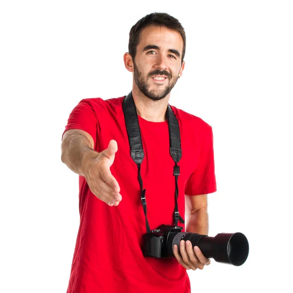 Fotógrafo fazendo um acordo — Fotografia de Stock