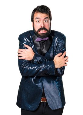 Payet ceket donma ile yakışıklı adam