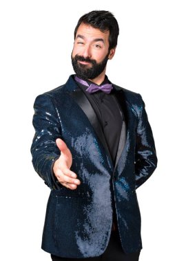 Payet ceket bir anlaşma ile yakışıklı adam