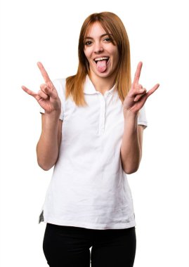 Güzel genç kız bir şaka yapmak